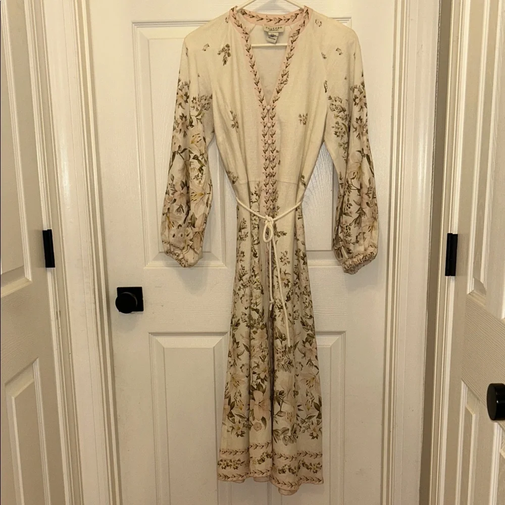 NWOT Calypso St Barth Gorgeous Linen Blend Balloon Sleeve Dress - Picture 3 of 16